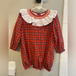Cecil and Lou Red Flannel Christmas Bubble / Size 2T / VGUC